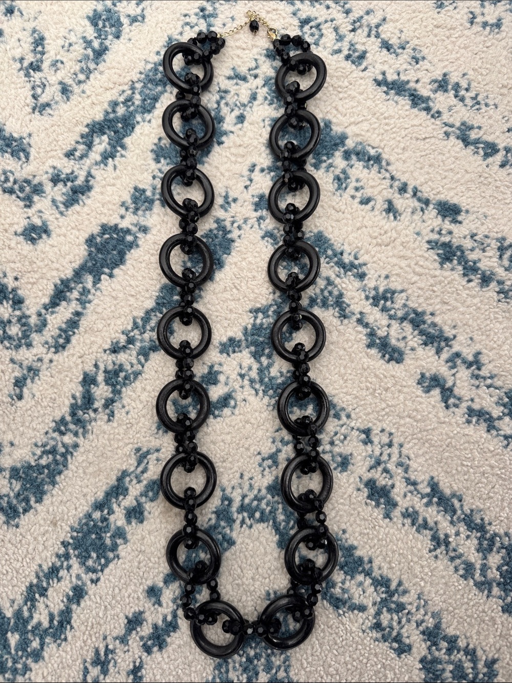 Black Link Bead Necklace